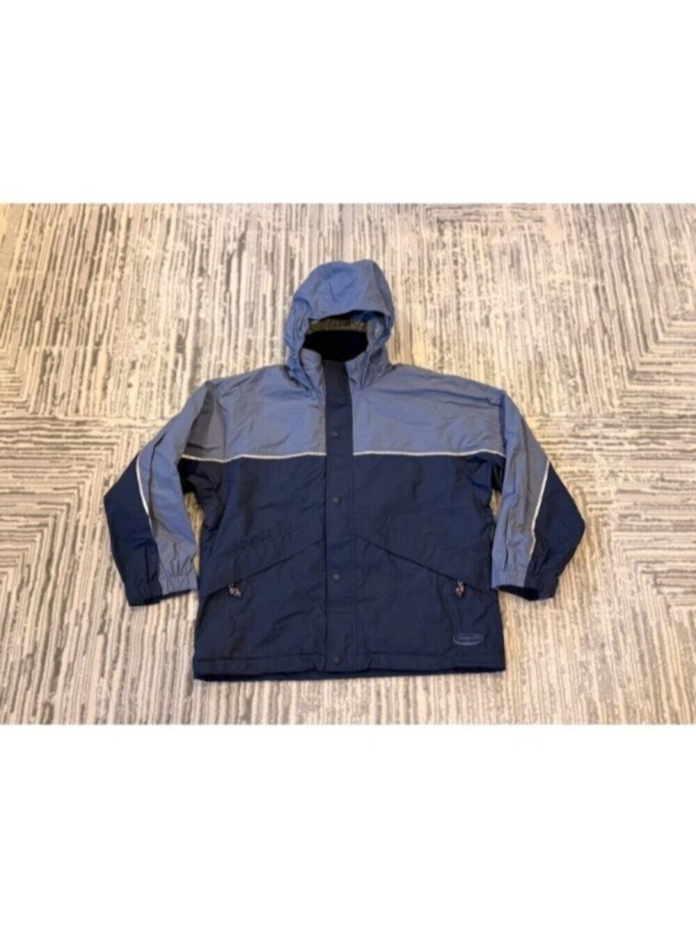 Patagonia kids size 10 blue waterproof Parka Reflective coat VINTAGE